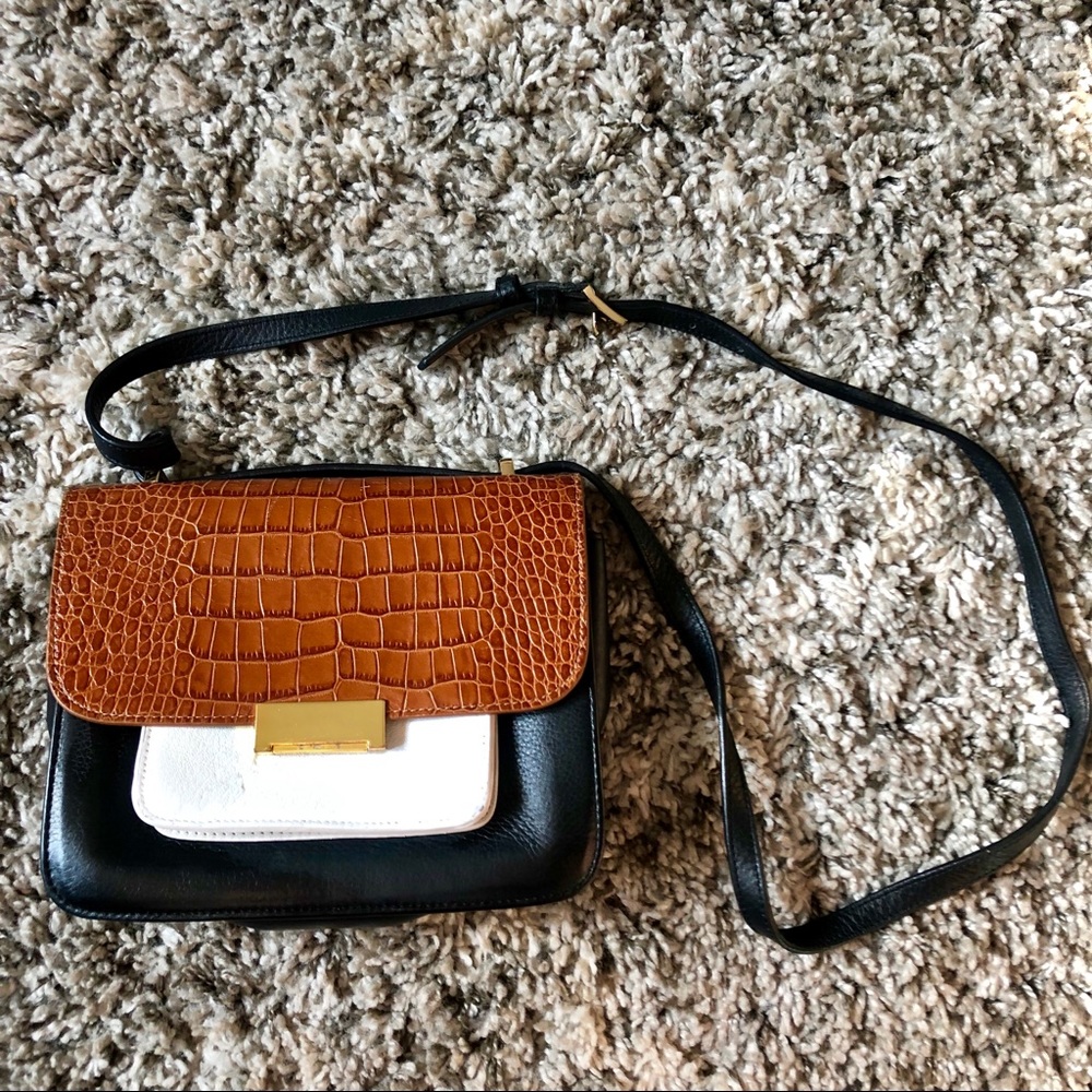 GiGi New York Abigail Crossbody Cognac Croco - Picture 2 of 8